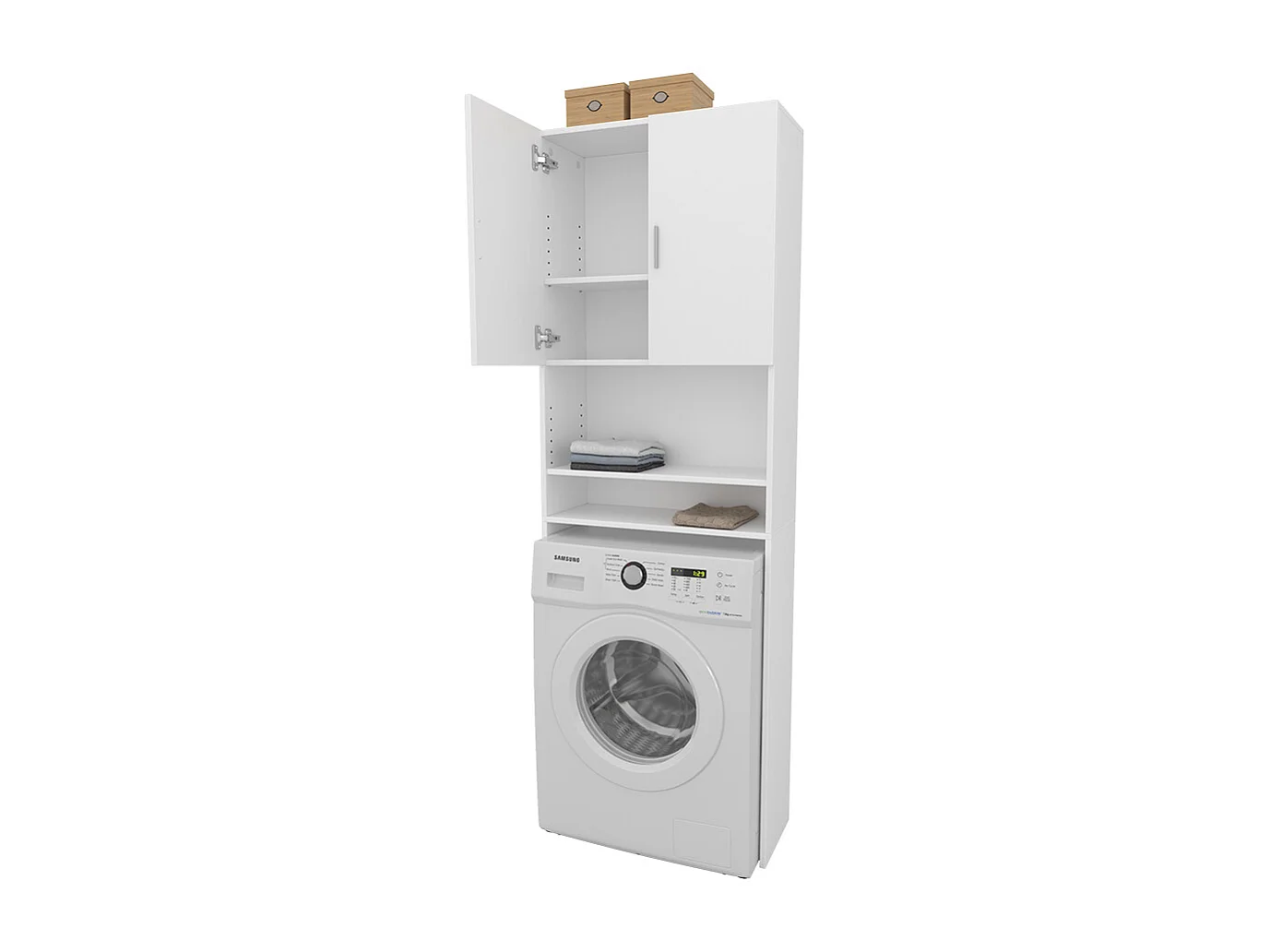 Washing machine cabinet white 64x26x190 martha