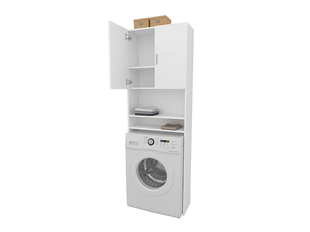 armadietto coprilavatrice bianco 64x26x190 martha