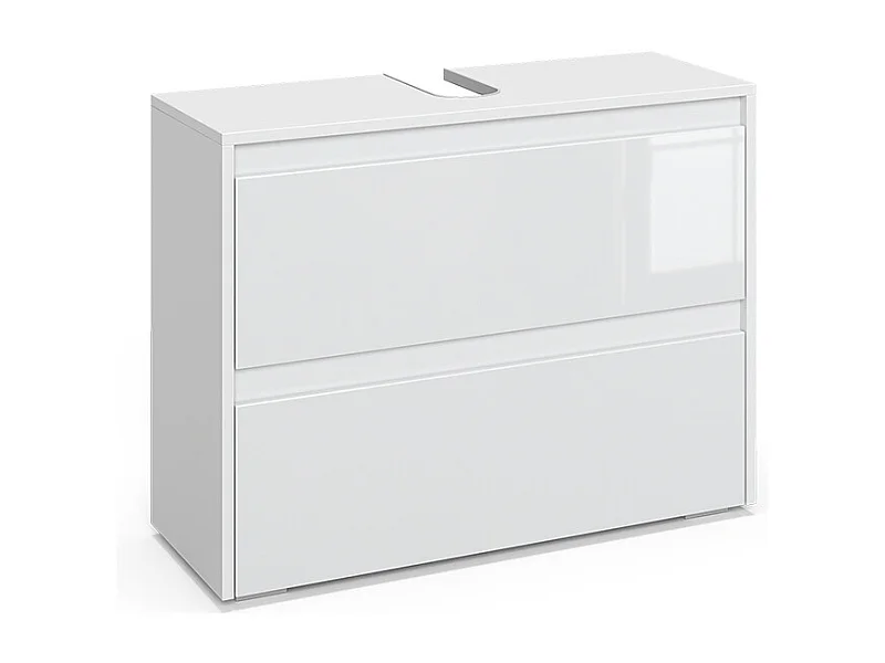 Mobile sottolavabo per bagno bianco/bianco lucido 80.1x30.1x62 majest