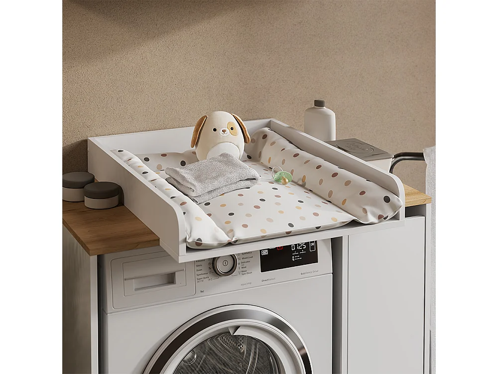 Washing machine cabinet white/artisan 93.6x60.3x88.2 viktor