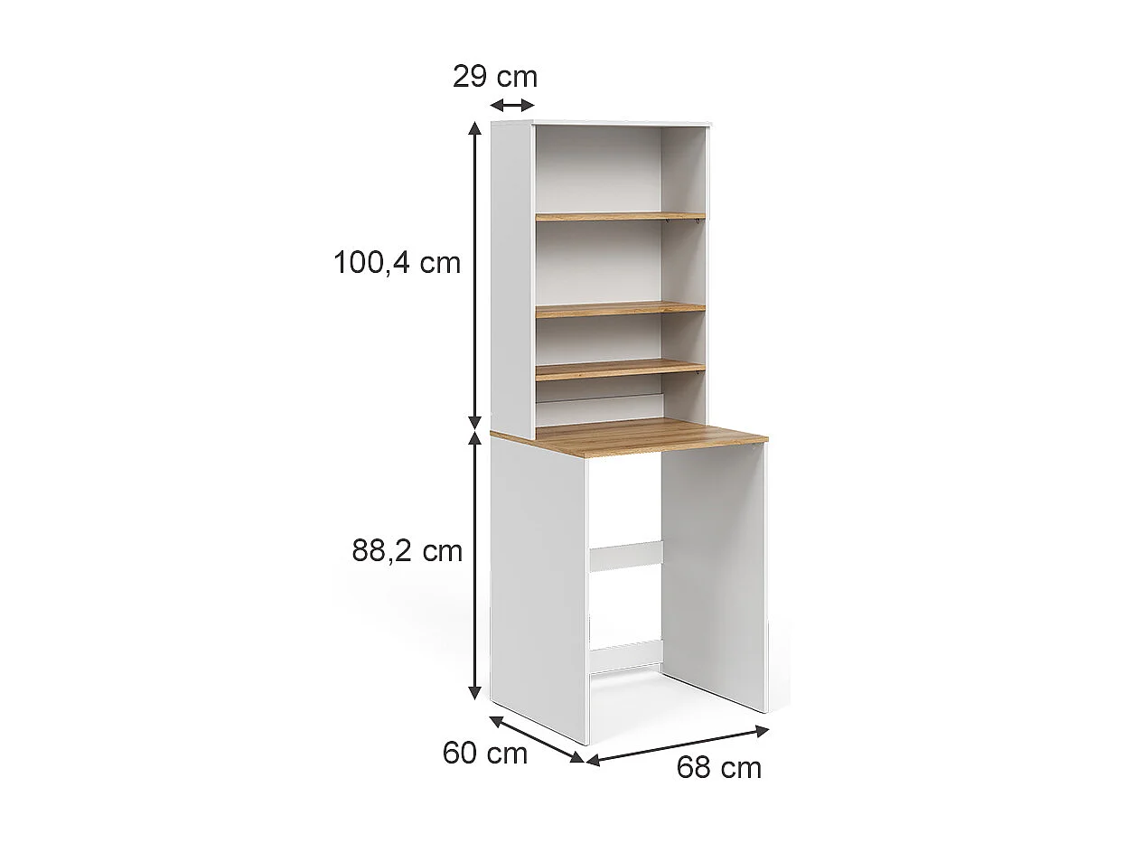 Washing machine cabinet white/artisan 66x60x88.2 viktor