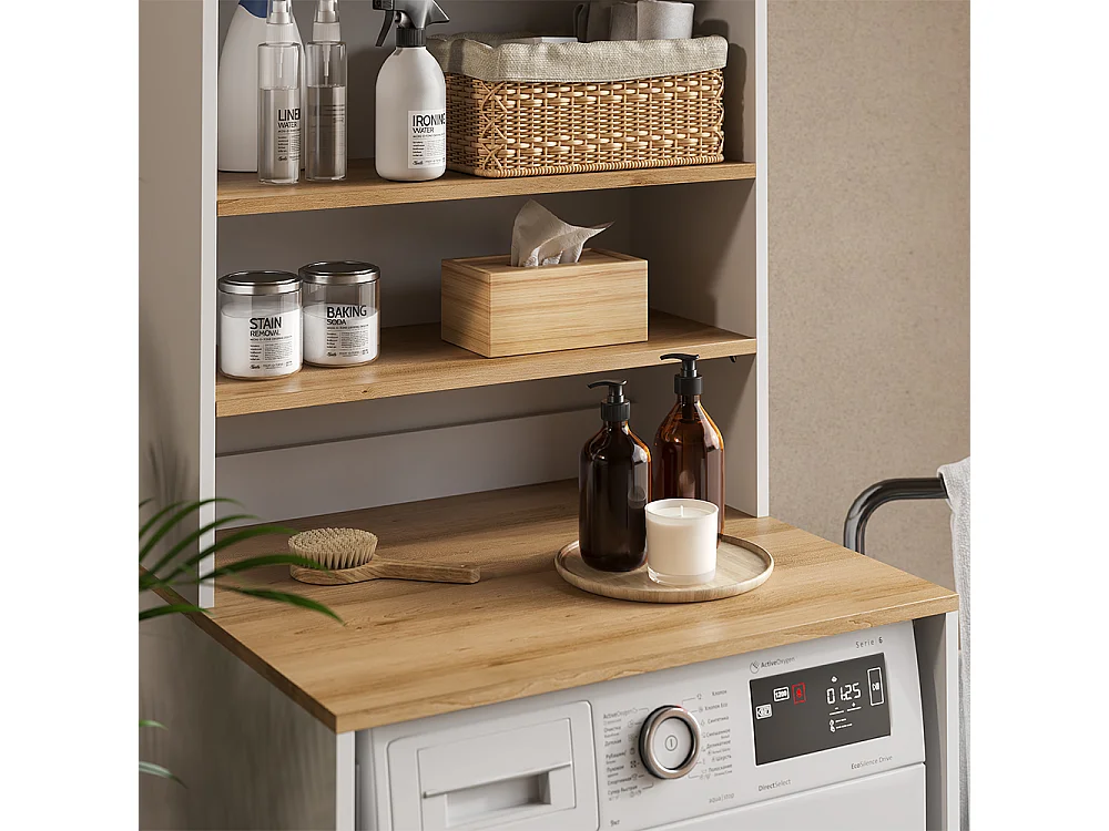 Washing machine cabinet white/artisan 66x60x88.2 viktor
