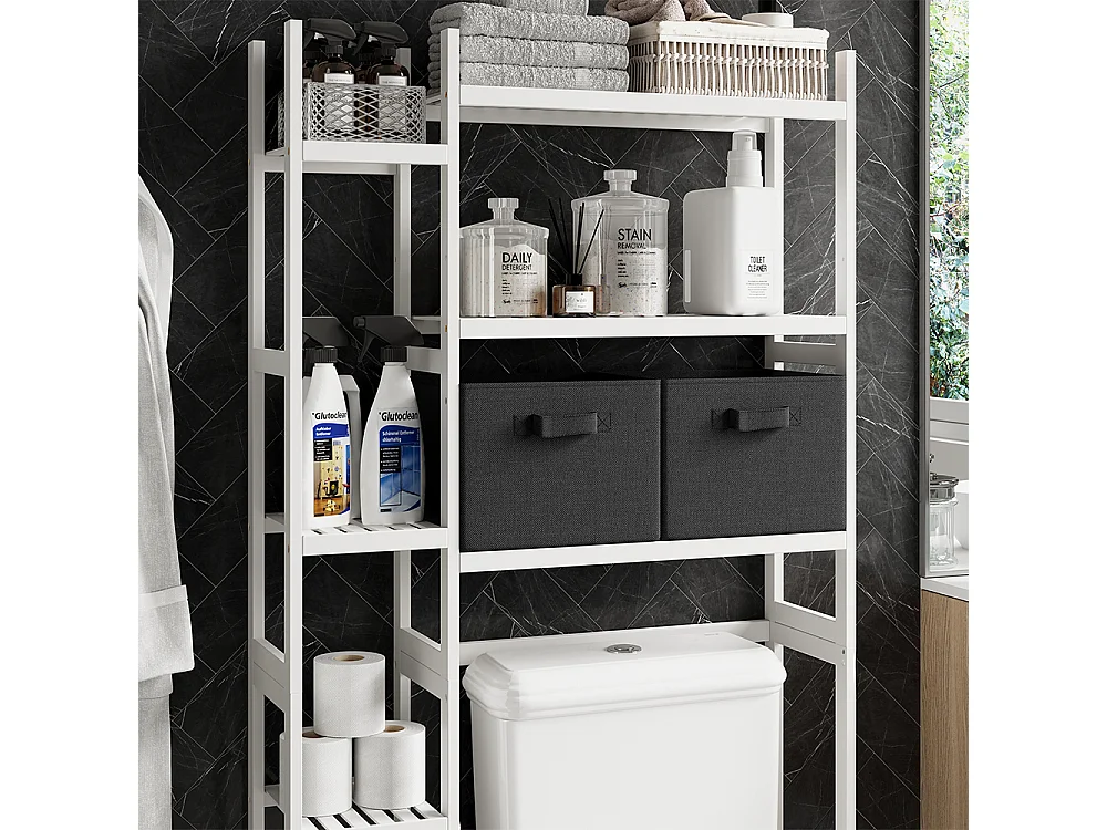 Waschmaschinenschrank weiß 78.5x23.5x163 bilbao