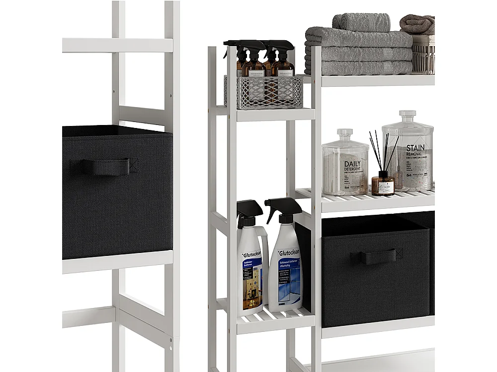 Waschmaschinenschrank weiß 78.5x23.5x163 bilbao