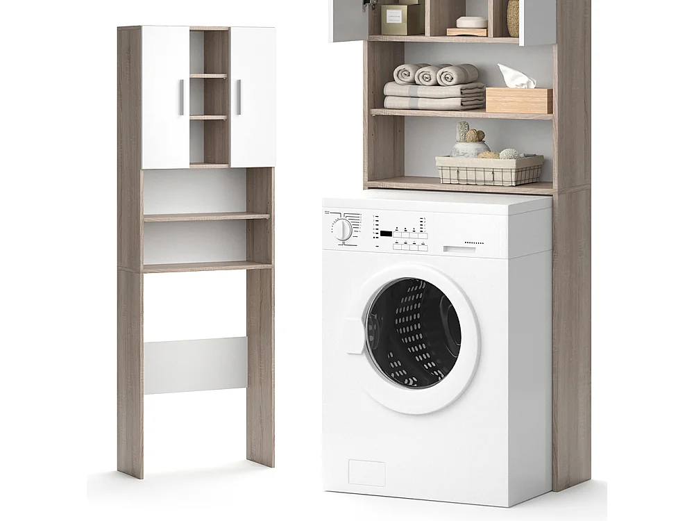 Washing machine cabinet sonoma 64x25.6x190 luis