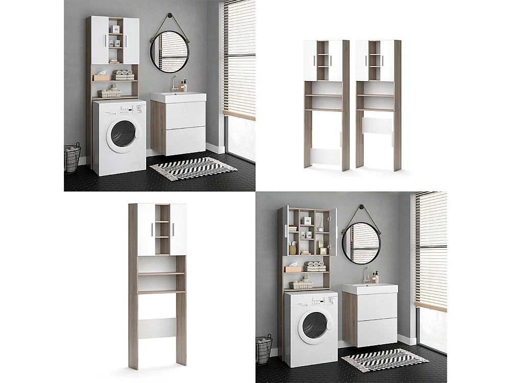 Washing machine cabinet sonoma 64x25.6x190 luis