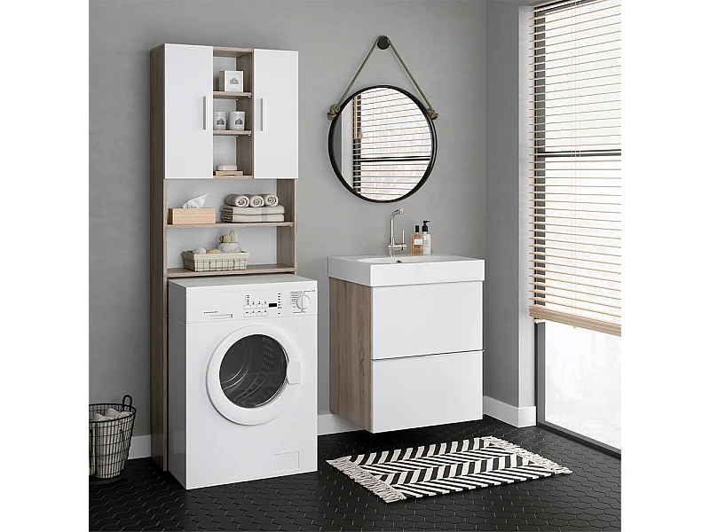 Szafka pod pralkę sonoma 64x25.6x190 luis