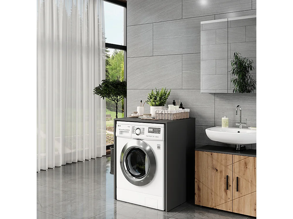 Waschmaschinenschrank anthrazit 68x60.1x88.5 irma