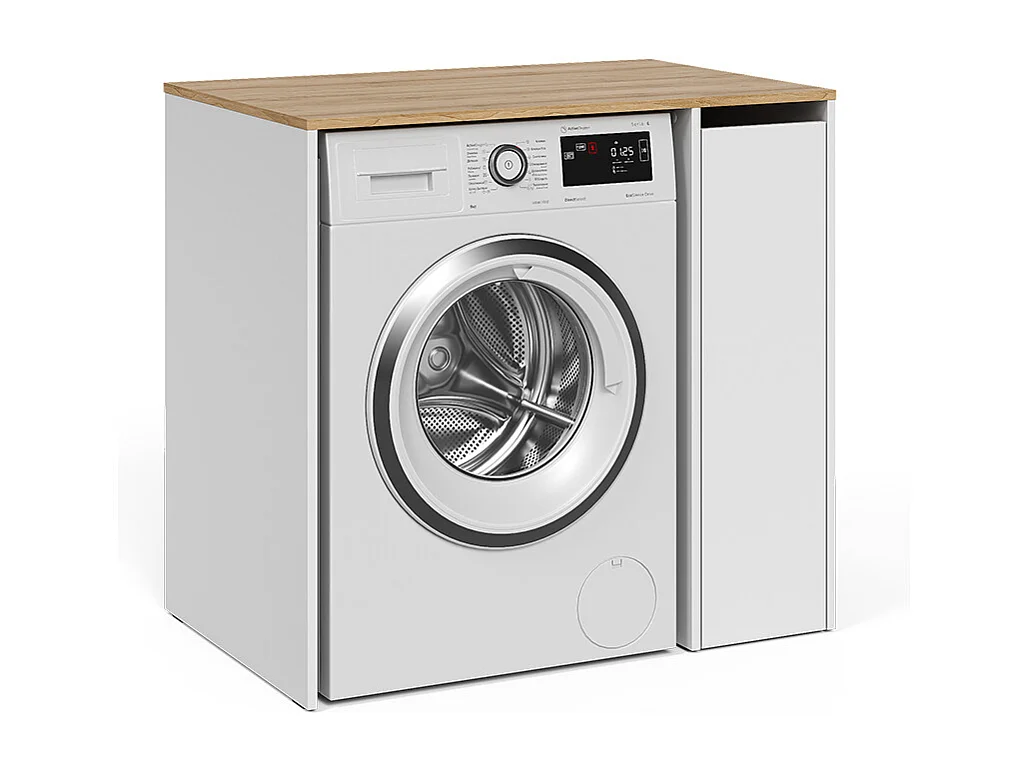 Washing machine cabinet white/artisan 93.6x60.3x88.2 viktor