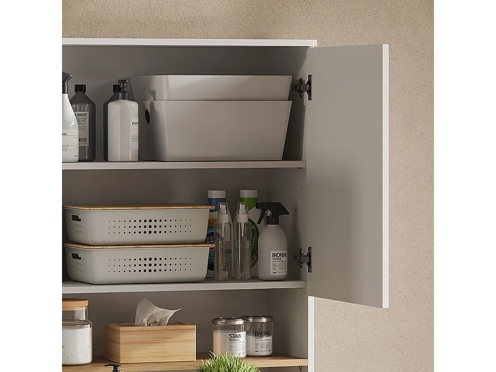 Washing machine cabinet white/artisan 93.6x29x100.4 viktor