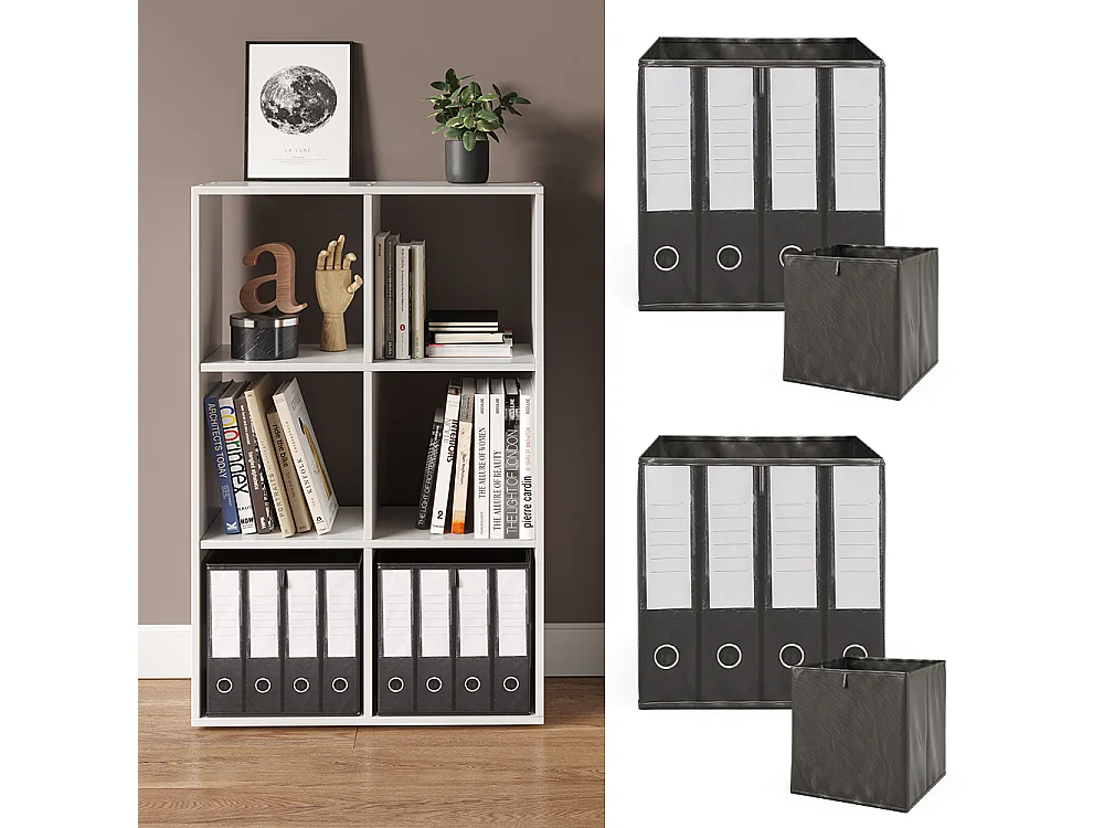 Opbergbox zwart 30x30x30