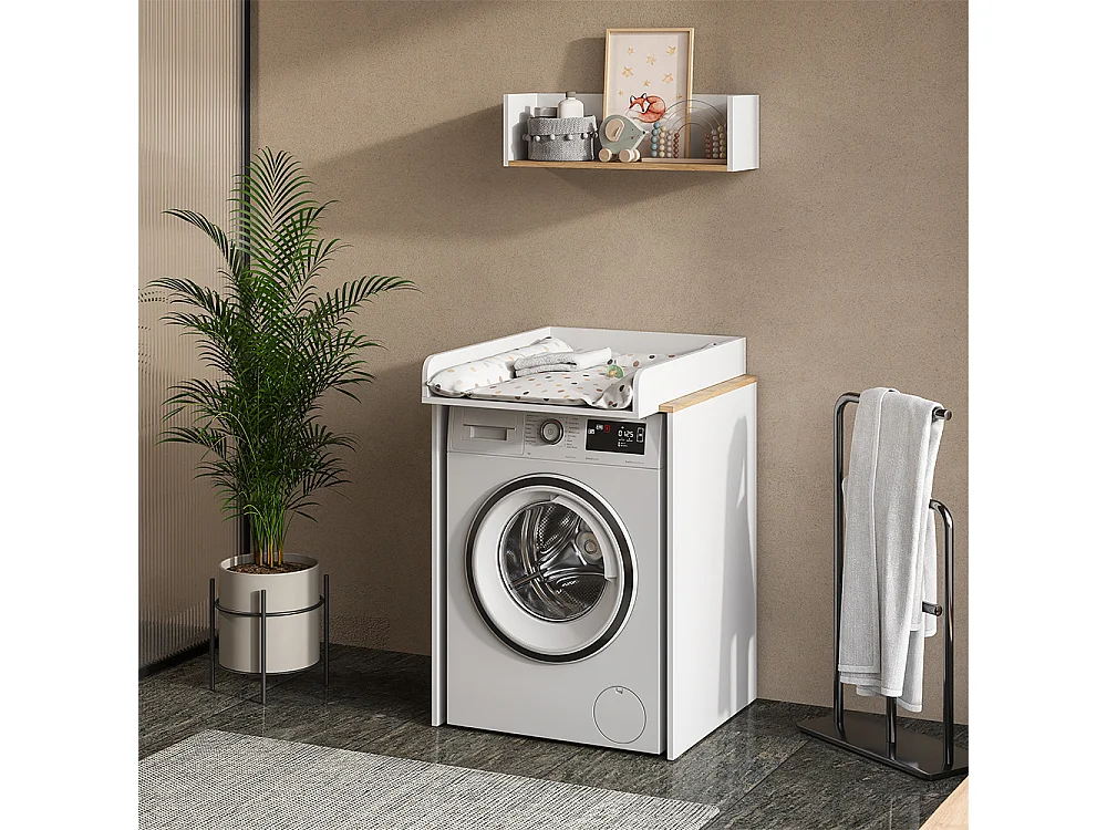 Washing machine cabinet white/artisan 68x60x88.2 viktor