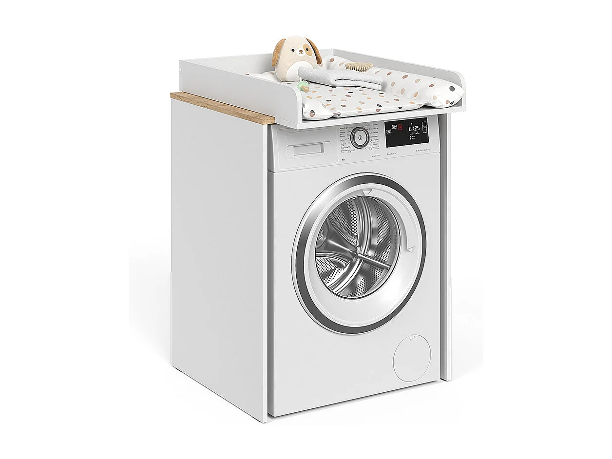 Washing machine cabinet white/artisan 68x60x88.2 viktor
