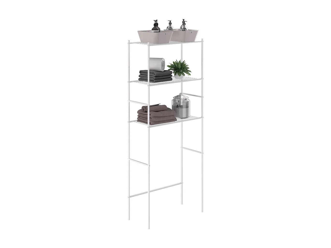 Washing machine shelf white 66x30x162 miso