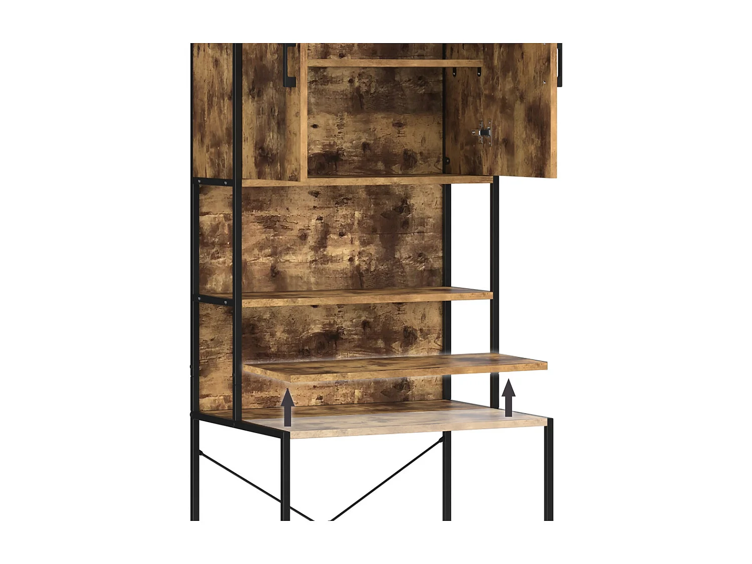 Waschmaschinenschrank eiche rustikal 64x48x189 fyrk