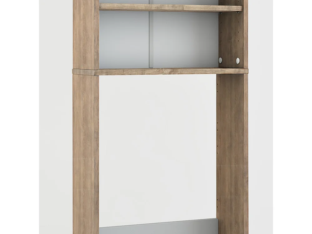 Waschmaschinenschrank weiß/sonoma 64x26x190