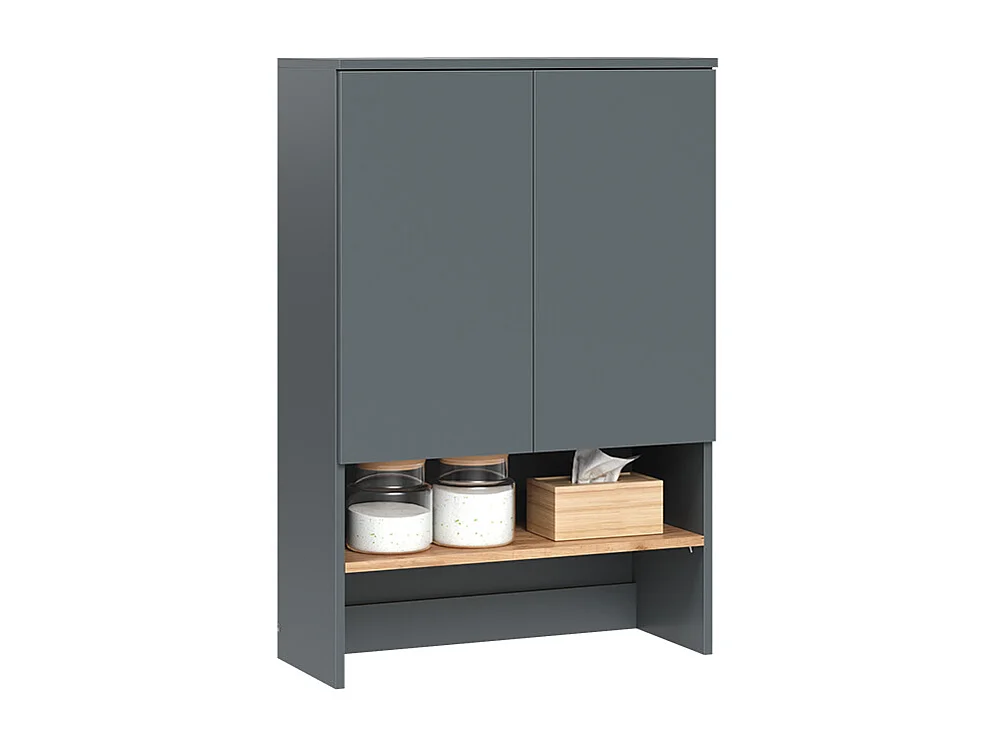 Waschmaschinenschrank anthrazit/goldkraft eiche 68x29x100.4 viktor