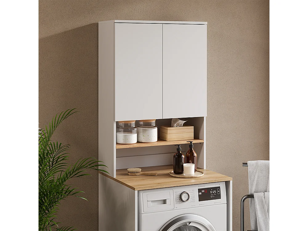 Washing machine cabinet white/artisan 68x29x100.4 viktor