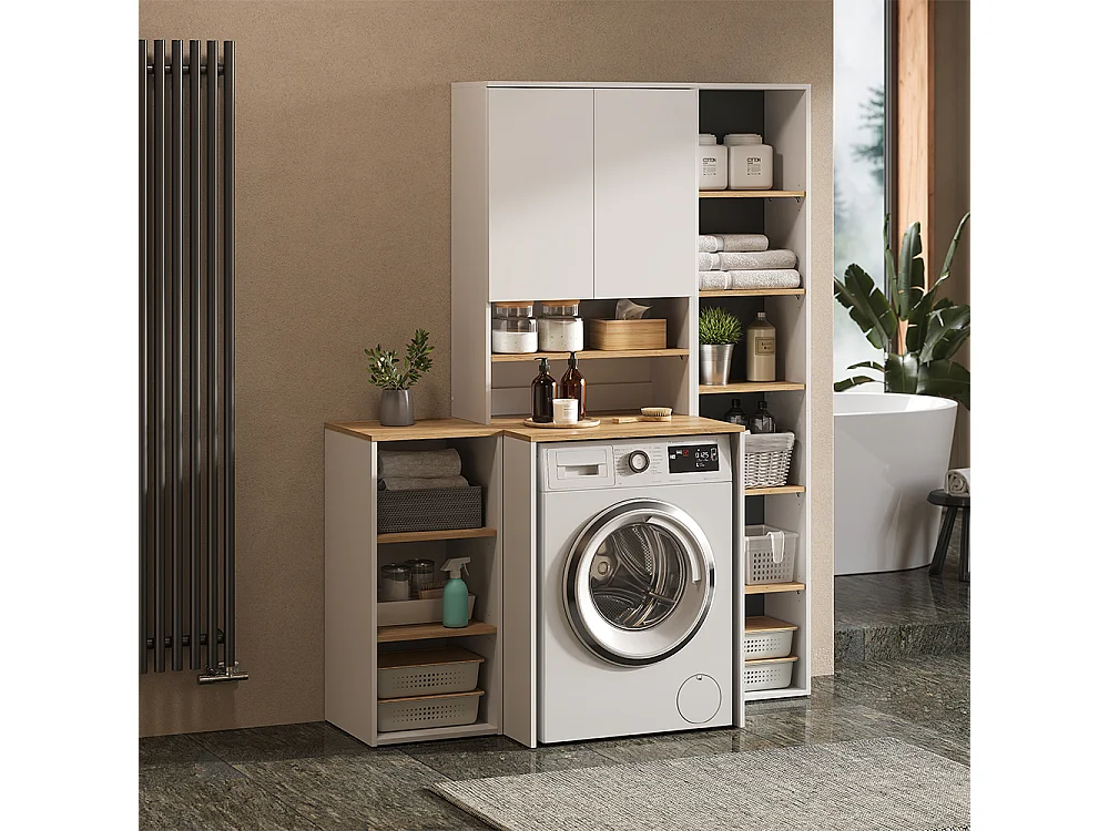 Washing machine cabinet white/artisan 68x29x100.4 viktor