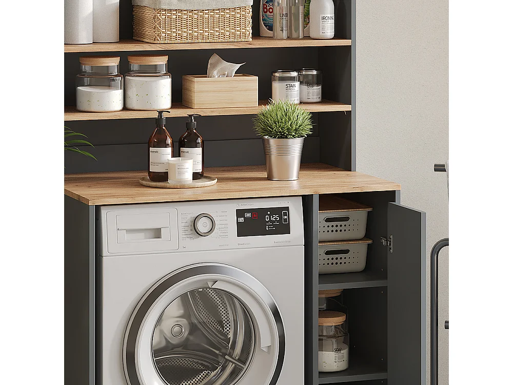Mobile lavatrice antracite/quercia dorata 93.6x60x88.2 viktor