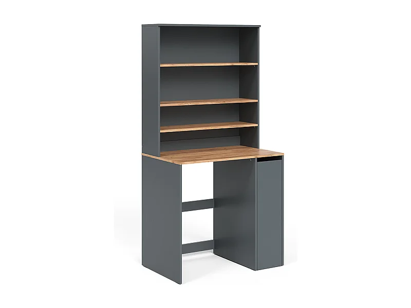 Armoire machine à laver anthracite/chêne doré 93.6x60x88.2 viktor