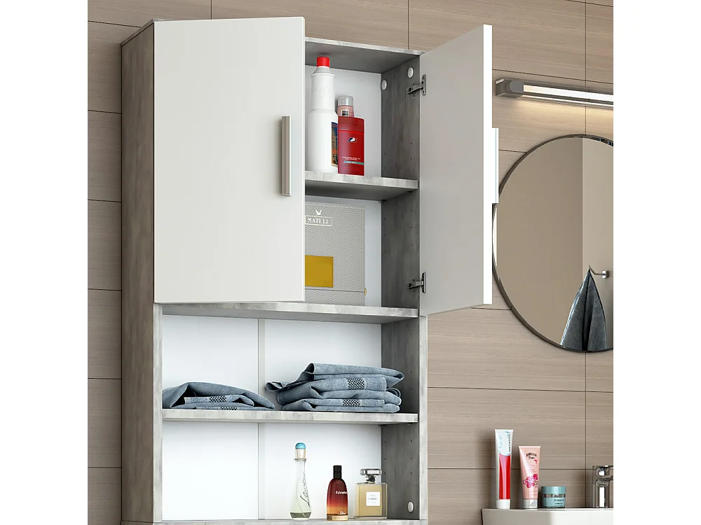 Waschmaschinenschrank beton 64x26x190