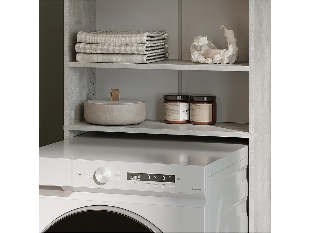 Waschmaschinenschrank beton 64x26x190