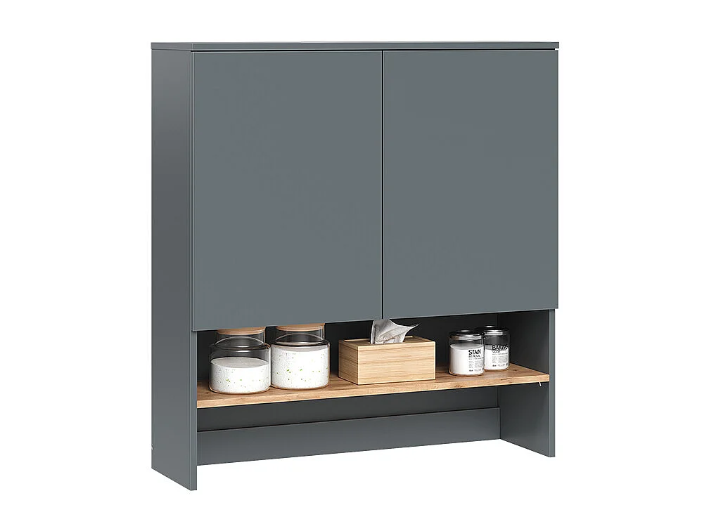 Waschmaschinenschrank anthrazit/goldkraft eiche 93.6x29x100.4 viktor