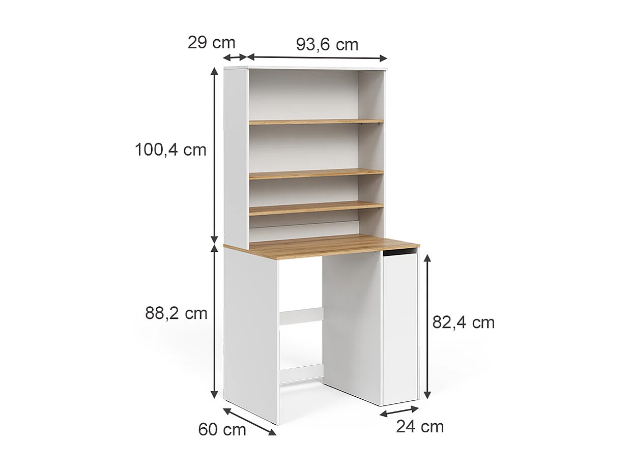 Washing machine cabinet white/artisan 93.6x60x88.2 viktor