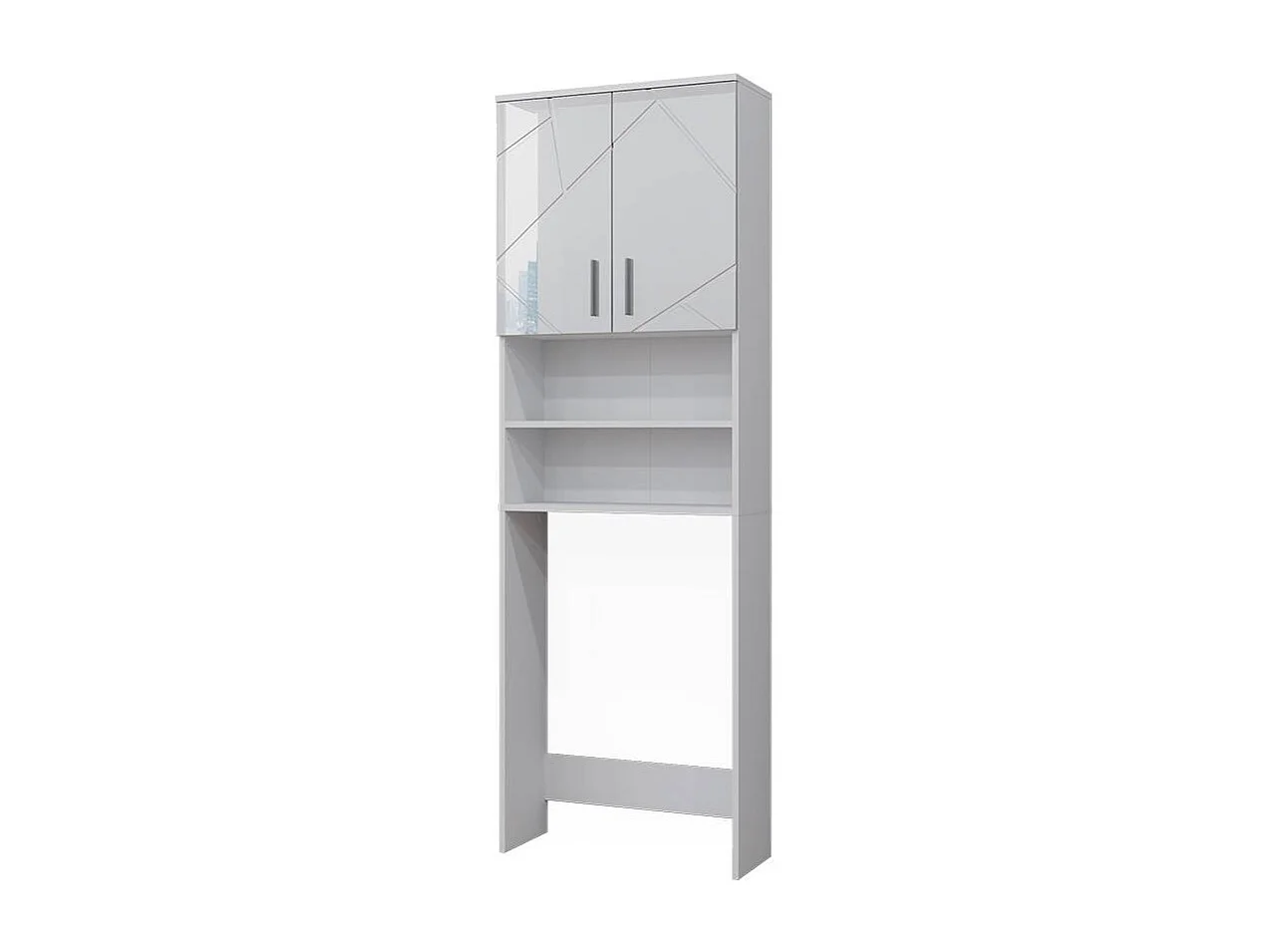 Washing machine cabinet white high gloss 64x26x190.5 irma