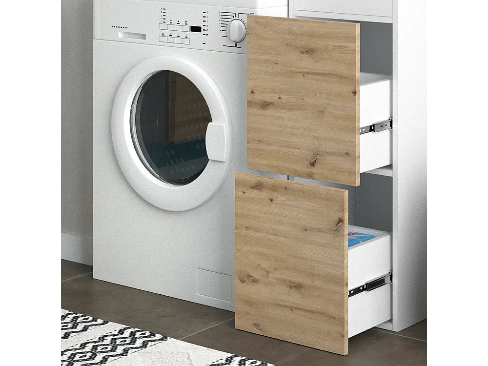 Washing machine cabinet white 99x33.8x98 alf
