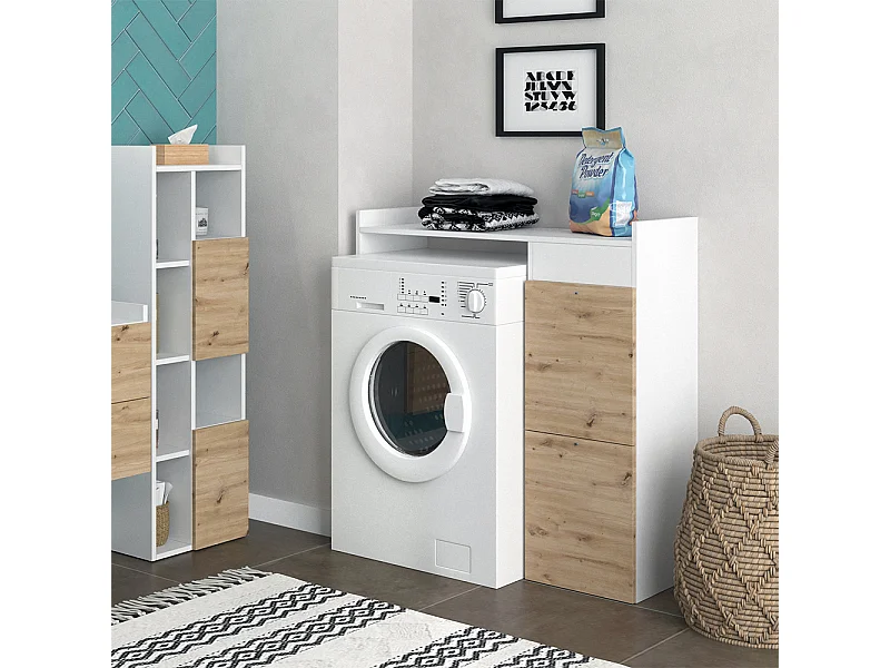 Szafka na pralkę biały 99x33.8x98 alf