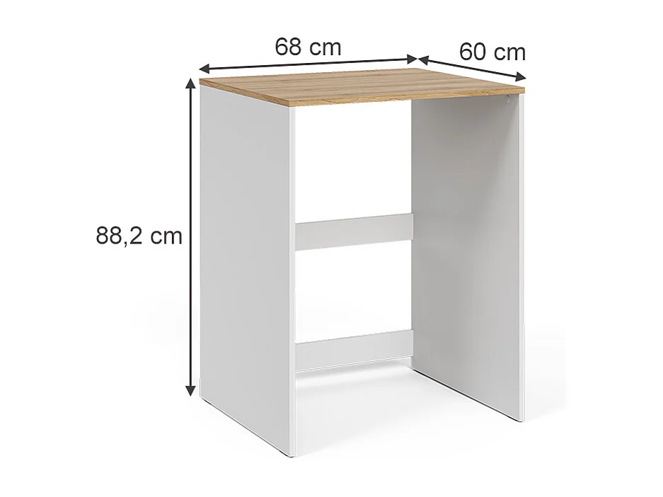 Armario para lavadora blanco/artesano 68x60x88.2 viktor