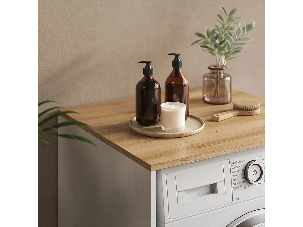 Washing machine cabinet white/artisan 68x60x88.2 viktor