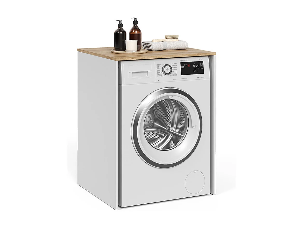 Washing machine cabinet white/artisan 68x60x88.2 viktor