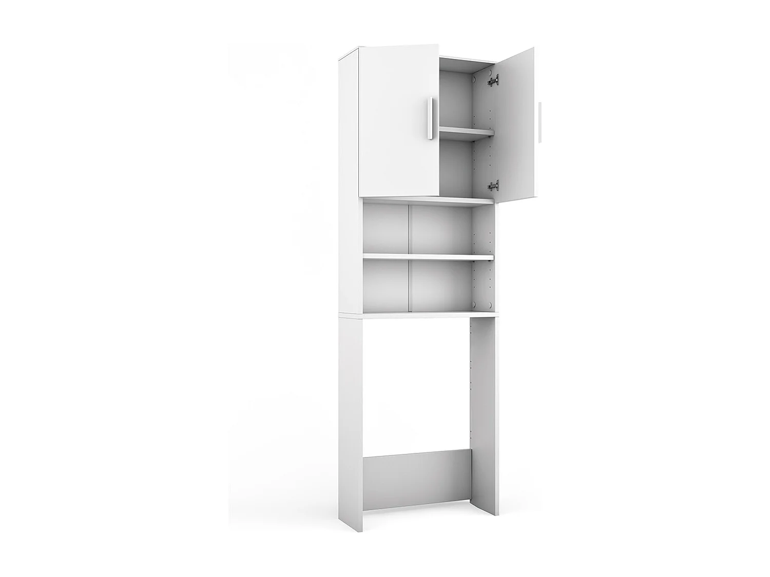 Waschmaschinenschrank weiß 64x26x190