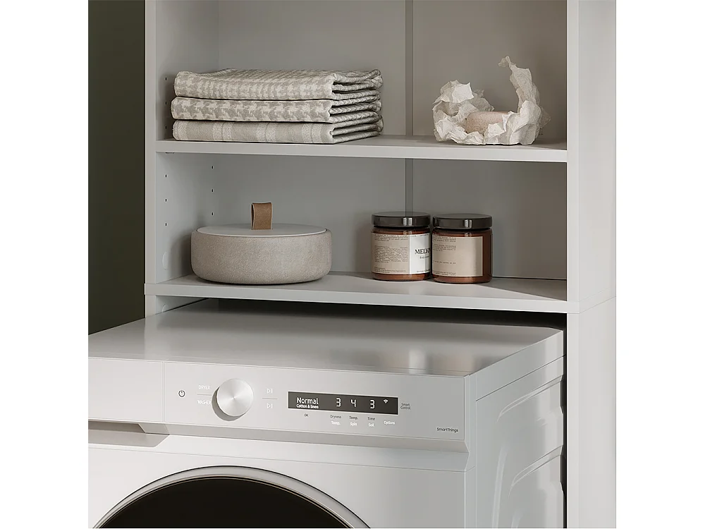 Washing machine cabinet white 64x26x190