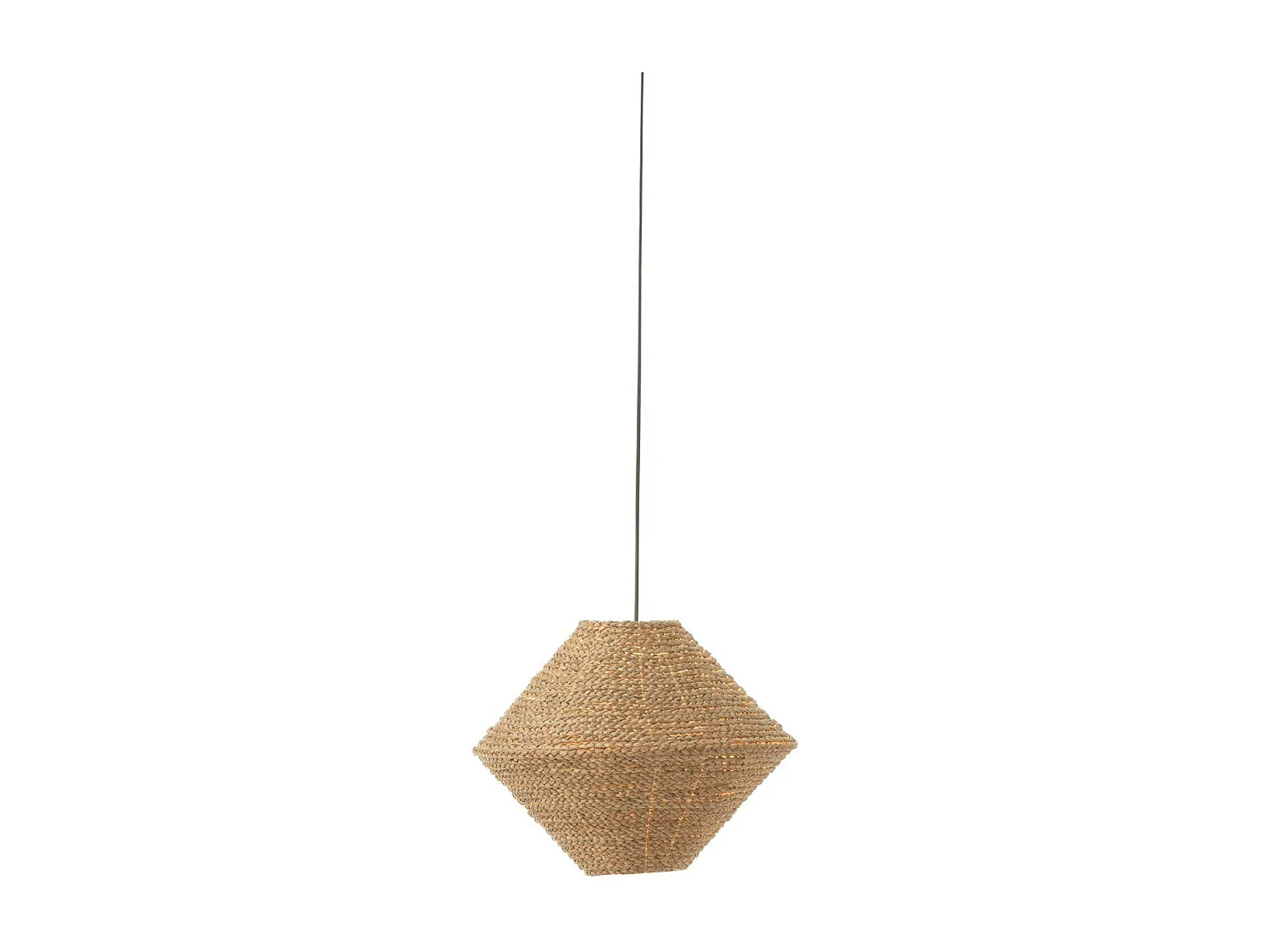 Lampe Suspension en Jonc "Soucoupe" 40cm Naturel