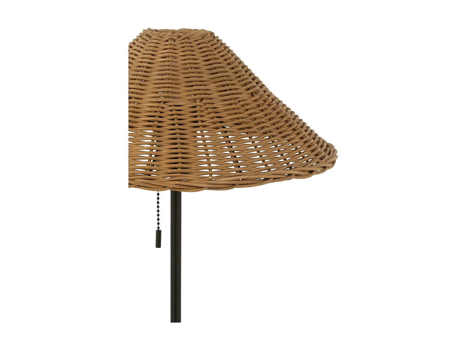 Lampe à Poser en Rotin "Preston" 50cm Naturel & Noir