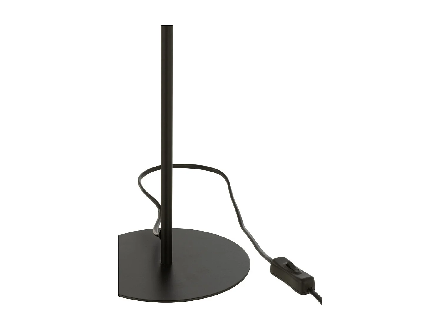 Lampe à Poser en Rotin "Preston" 50cm Naturel & Noir