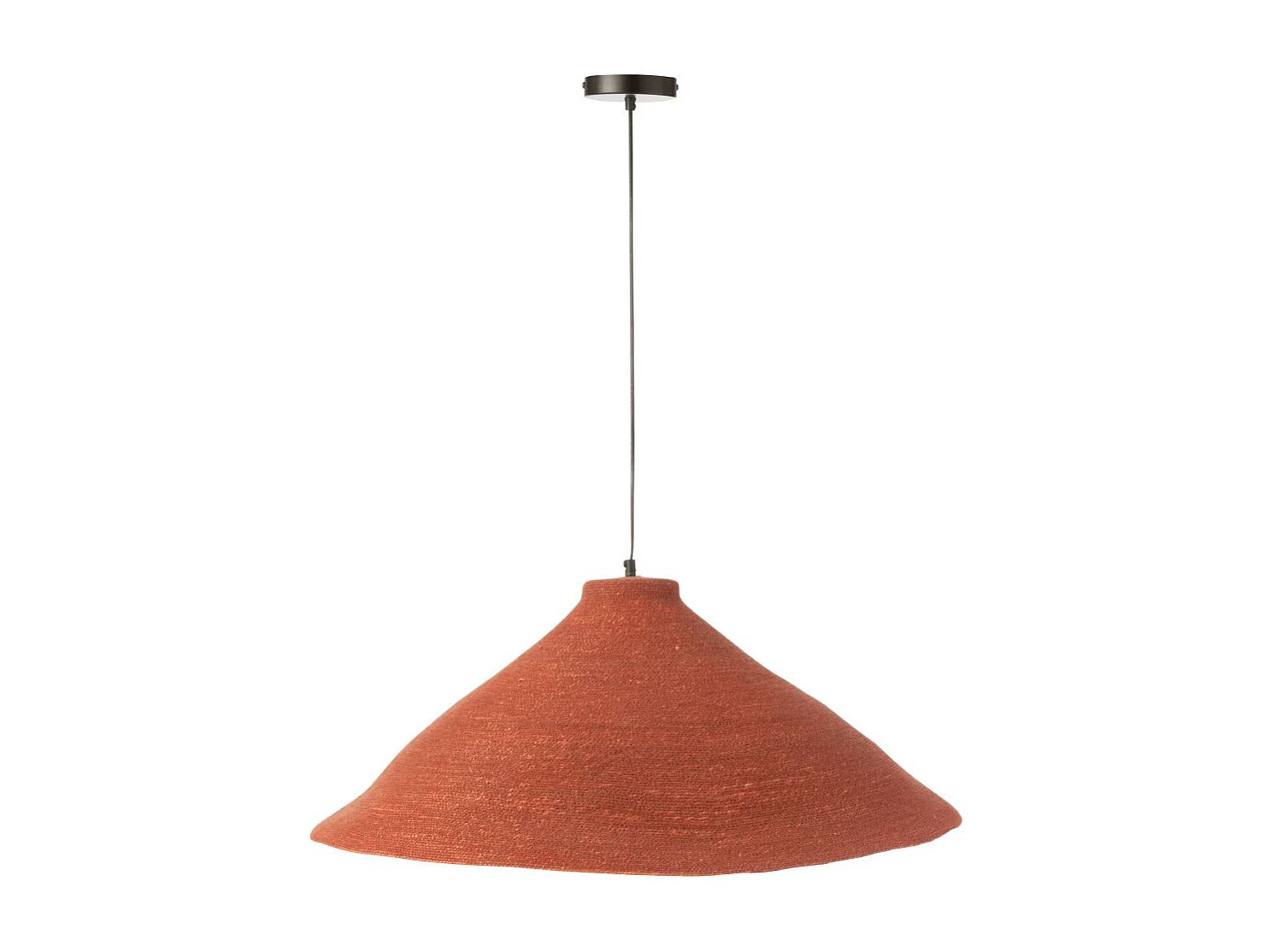 Lampe Suspension en Jonc de Mer "Angelique" 82cm Terracotta