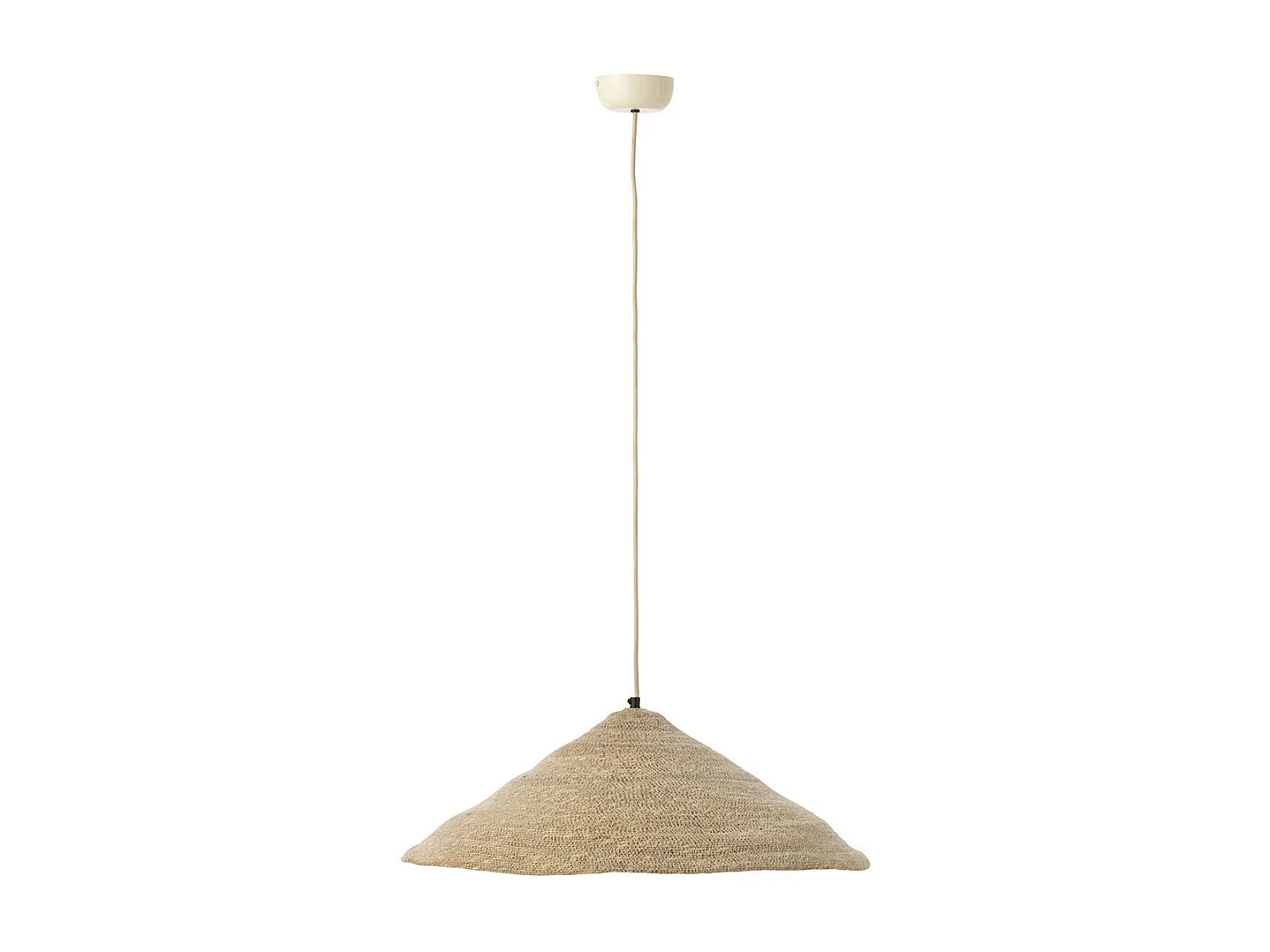 Lampe Suspension Chapeau "Moonj" 60cm Naturel Clair