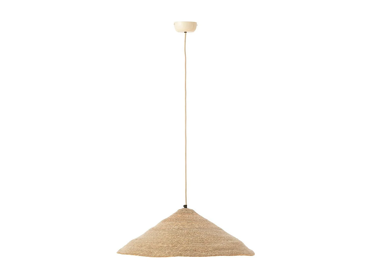 Lampe Suspension Chapeau "Moonj" 60cm Naturel Clair