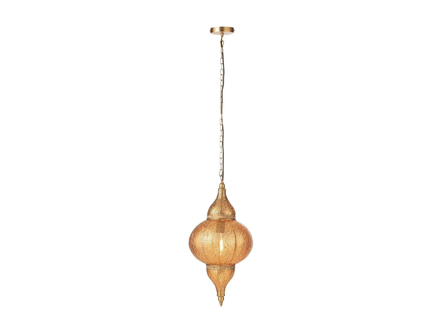 Lampe Suspension en Métal "Bore" 65cm Or