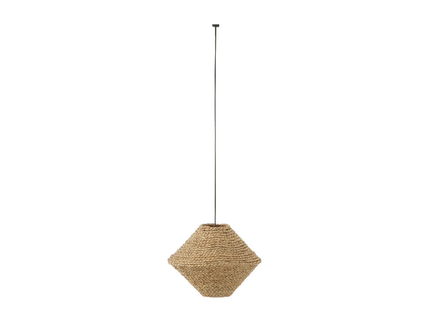 Lampe Suspension en Jonc "Soucoupe" 35cm Naturel