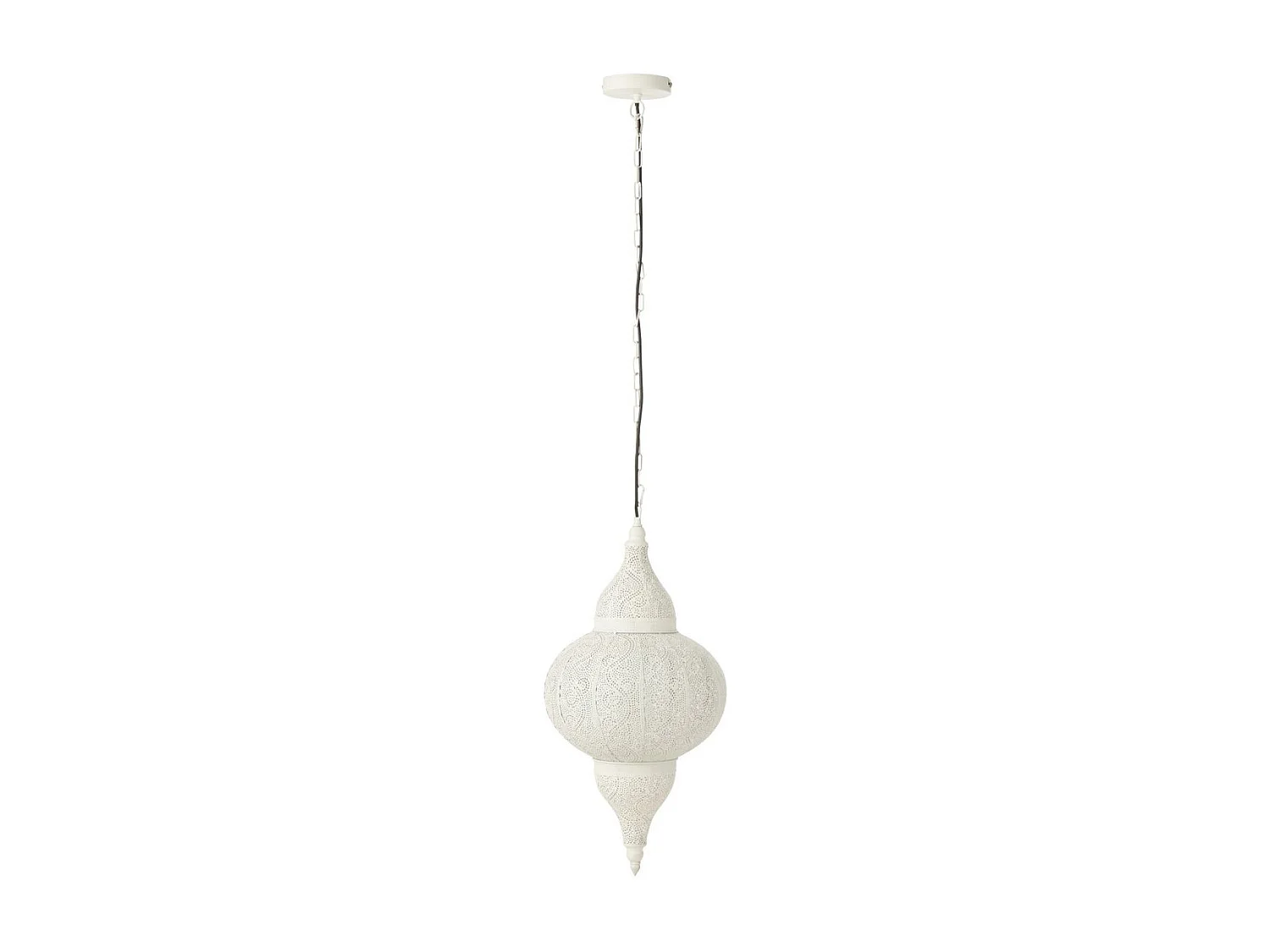 Lampe Suspension en Métal "Bore" 65cm Blanc