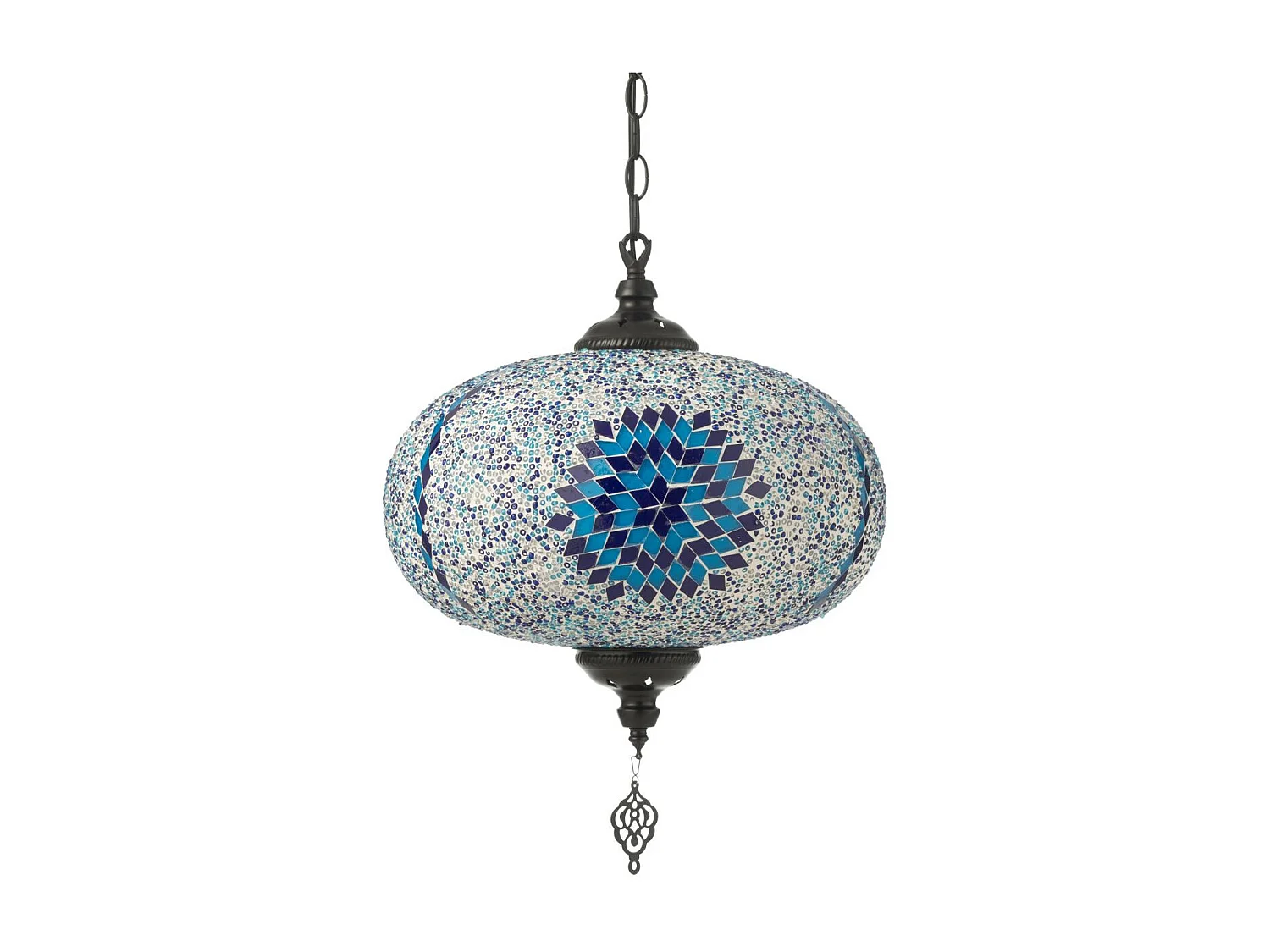 Lampe Suspension Mosaïque "Neal" 30cm Bleu