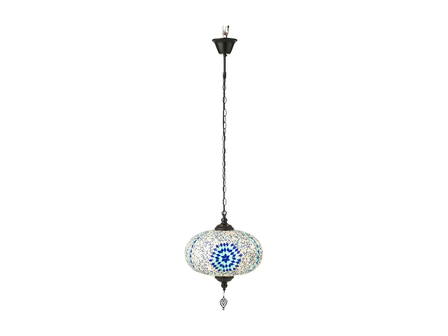 Lampe Suspension Mosaïque "Neal" 30cm Bleu