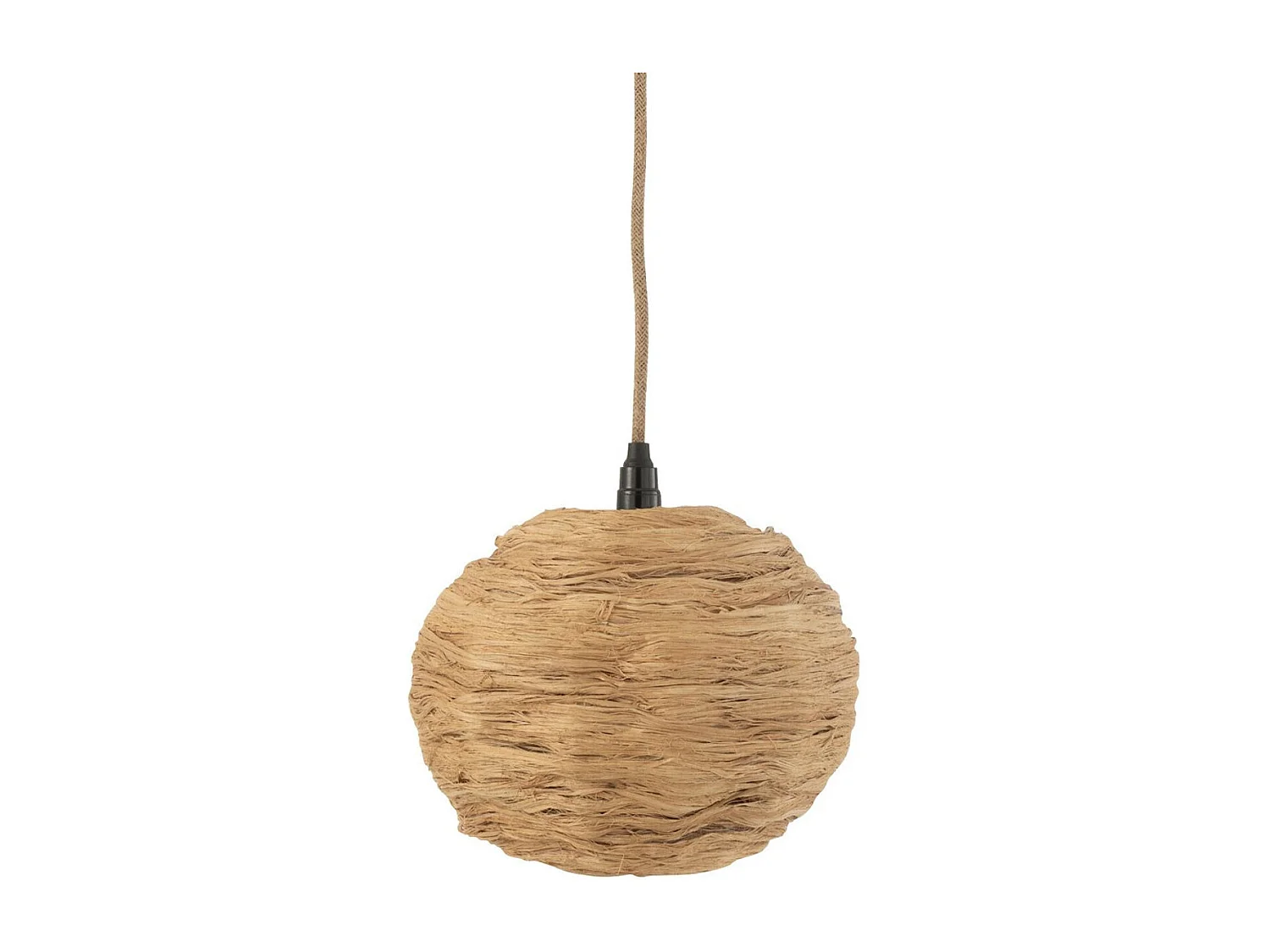Lampe Suspension Boule "Feuille" 25cm Naturel