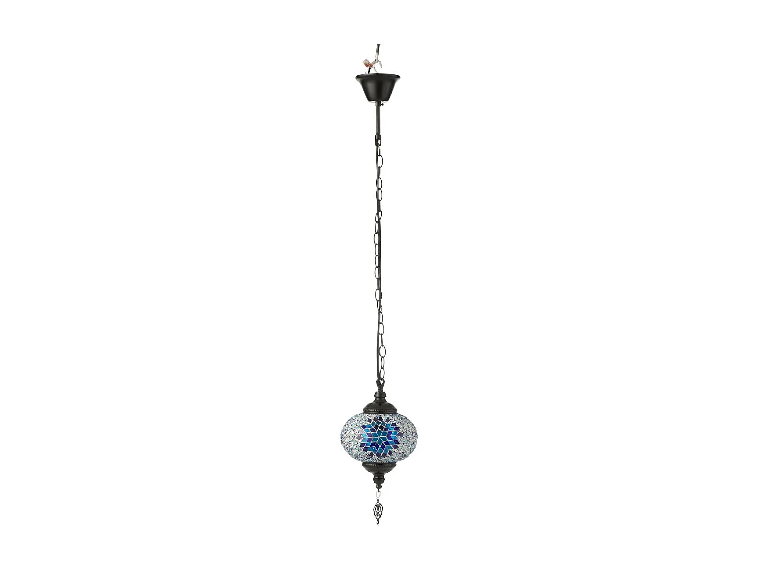 Lampe Suspension Mosaïque "Neal" 18cm Bleu